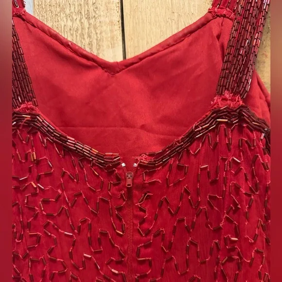 Lawrence Kazar beaded silk dress vintage - Picture 5 of 7